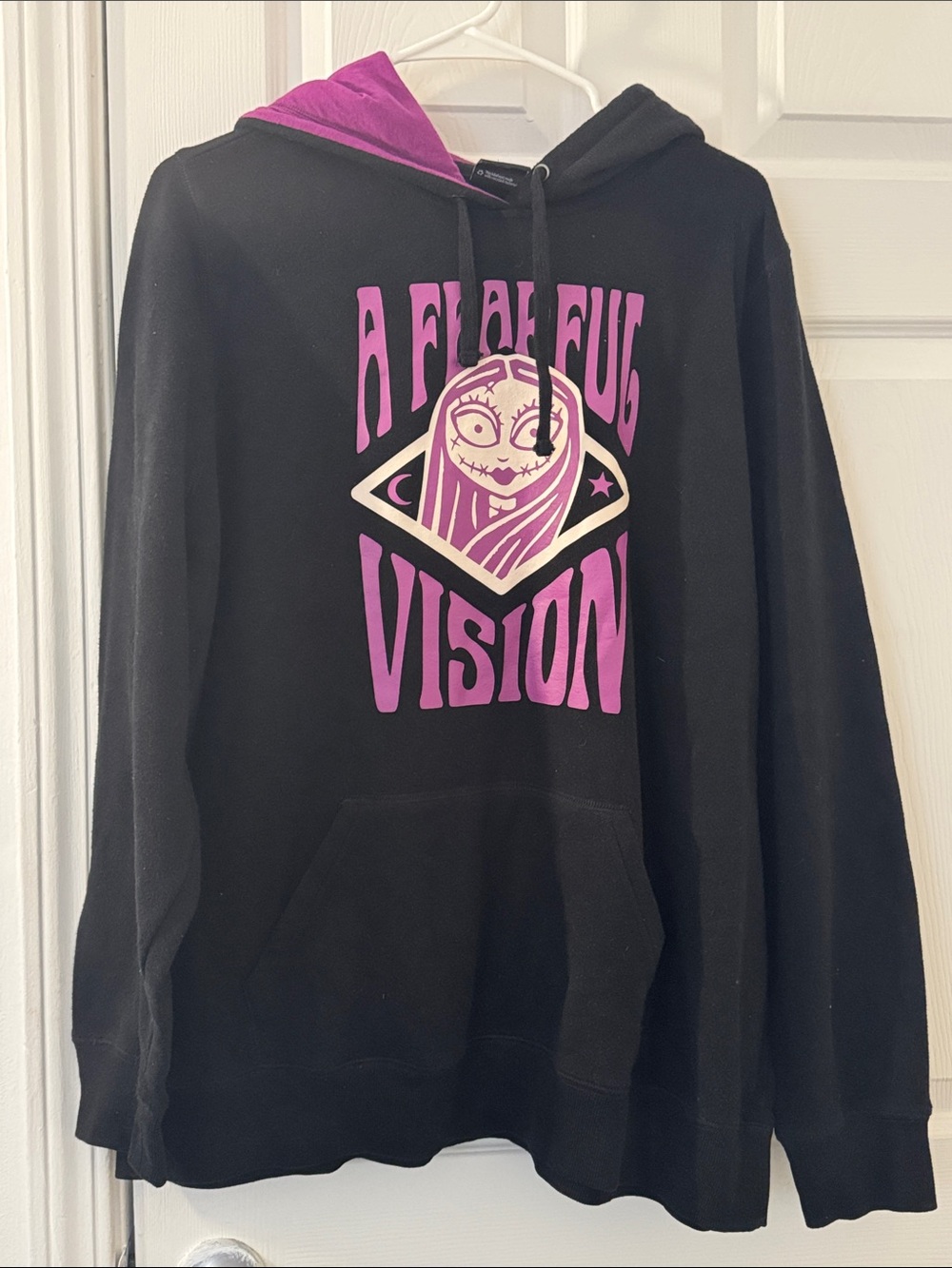 Disney Black Hoodie with Pink Graphic "A Fearful Vision"